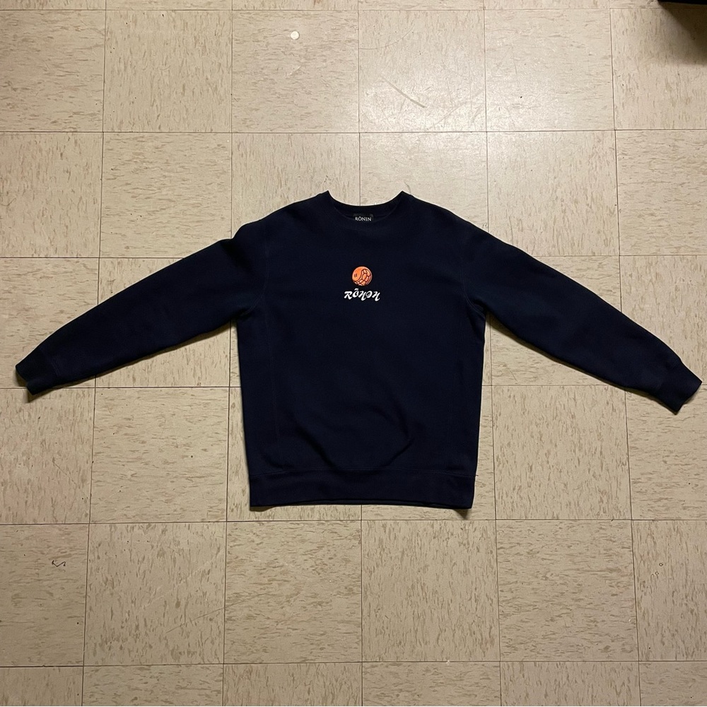 Ronin Division Navy Crewneck - Thanks 4 the Memories Embroidered Size M Men’s